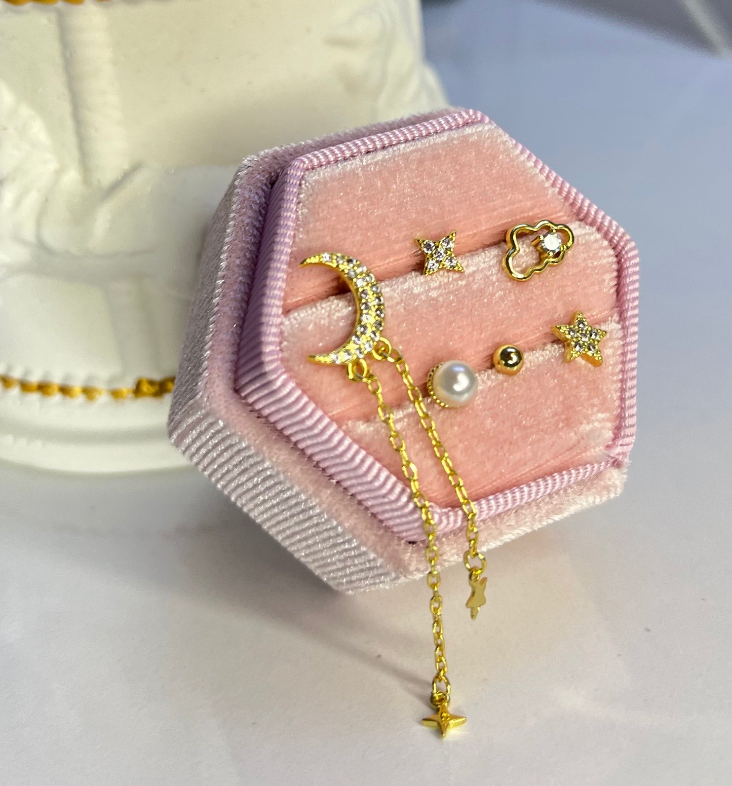14K Gold gefüllt 925 Silber Ohrringe Set