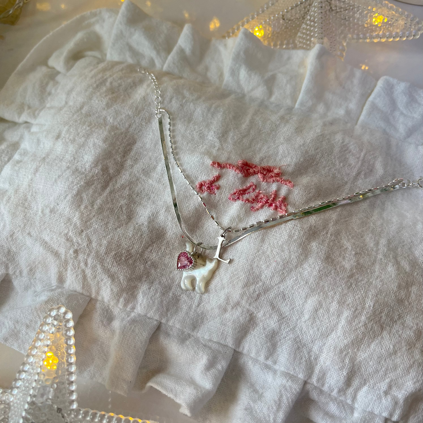 Armband mit Initialenanhänger aus 925er Sterlingsilber