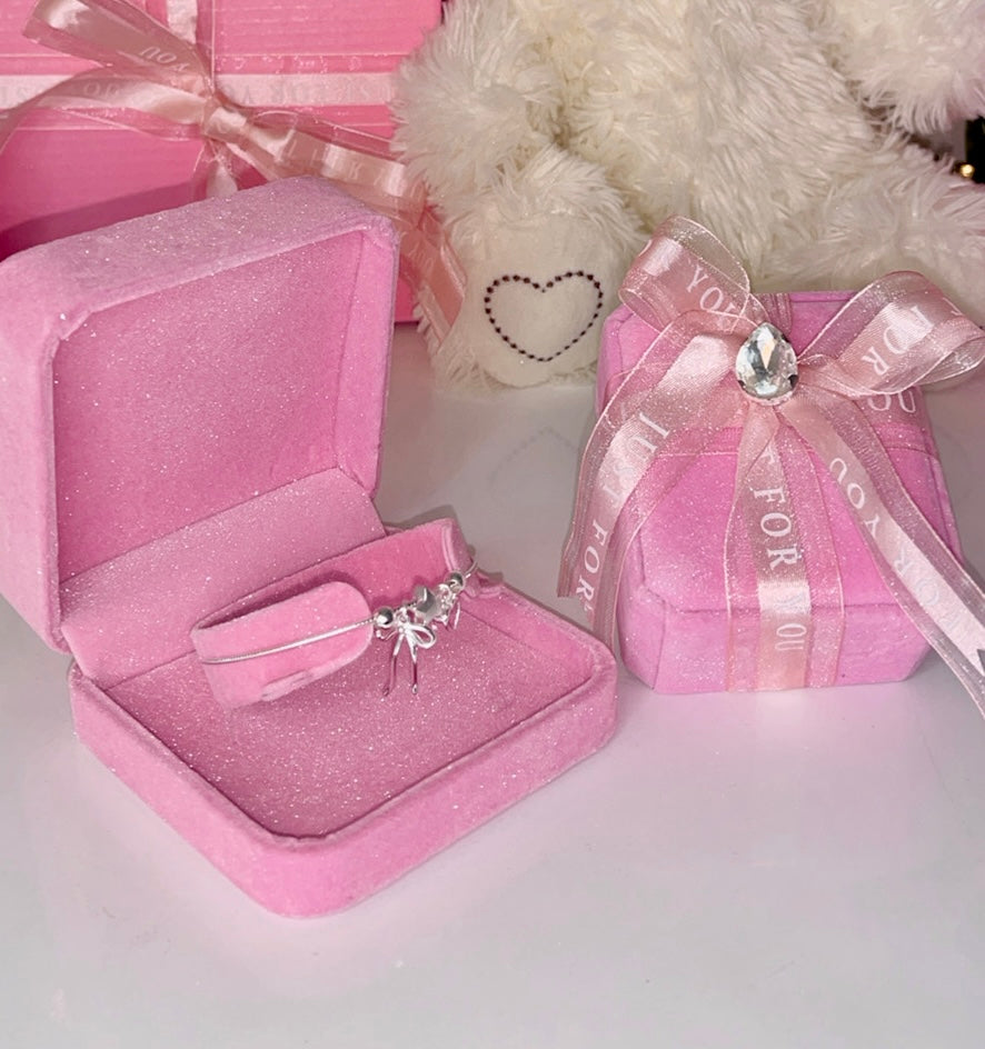 Pink Suede Gift Box