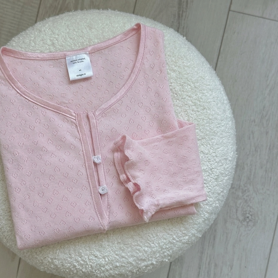 Organic Cotton Sleepwear White/Pink