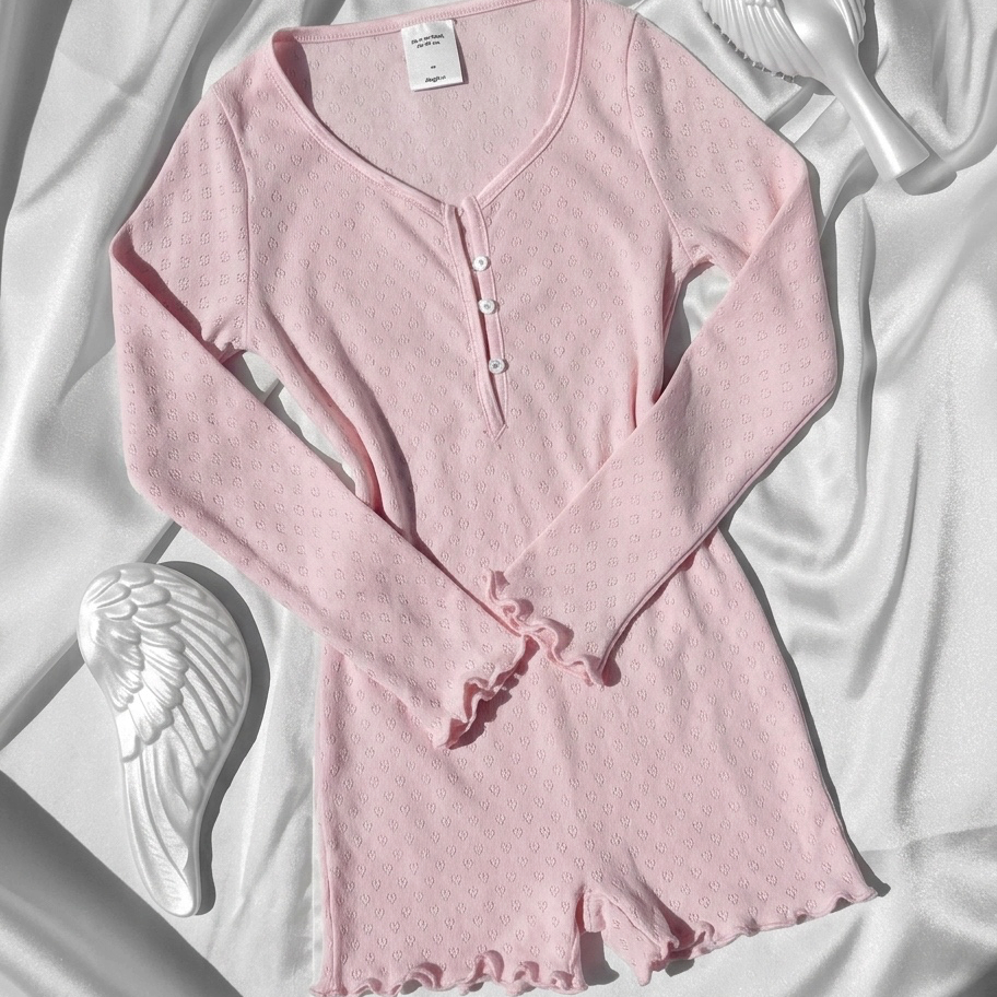 Organic Cotton Sleepwear White/Pink