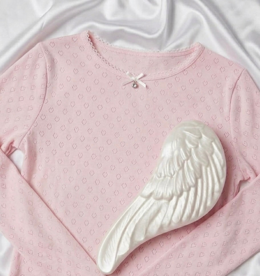 Organik Pamuk Top (Beyaz/Pembe)