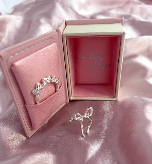 Bow Ring Set 925 Silver