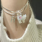 Initial Charm Bracelet 925 Sterling Silver
