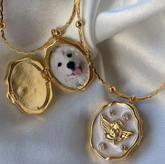 Pet Memorial Necklace 14K Gold Plated