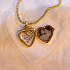 Vintage Locket Necklace (photos sealed with resin)