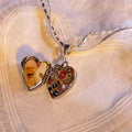Candy Box Locket Necklace 925 Sterling Silver (photos sealed with resin)
