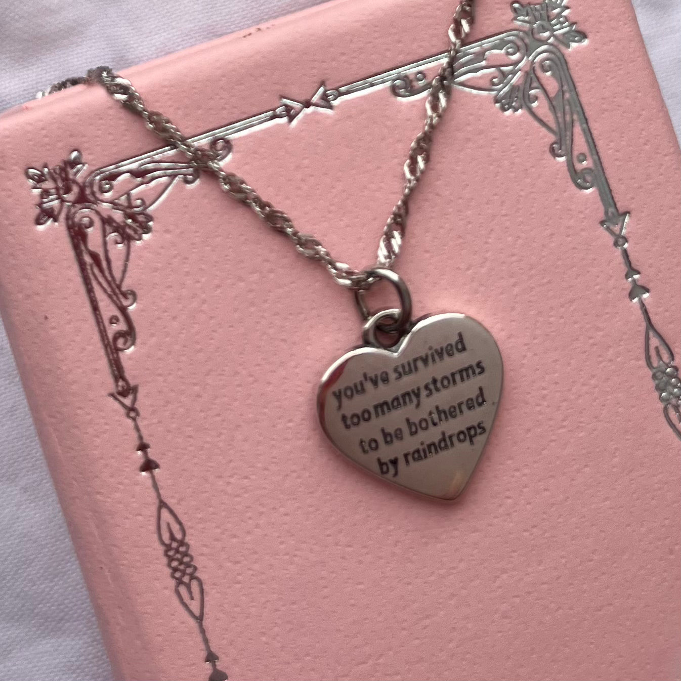Quote Necklace 925 Sterling Silver