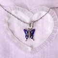 Butterfly Quote Necklace 925 Sterling Silver