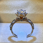 Moissanite Ring - GRA Certified - Pass Test Diamond Pen