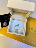 Moissanite Ring - GRA Certified - Pass Test Diamond