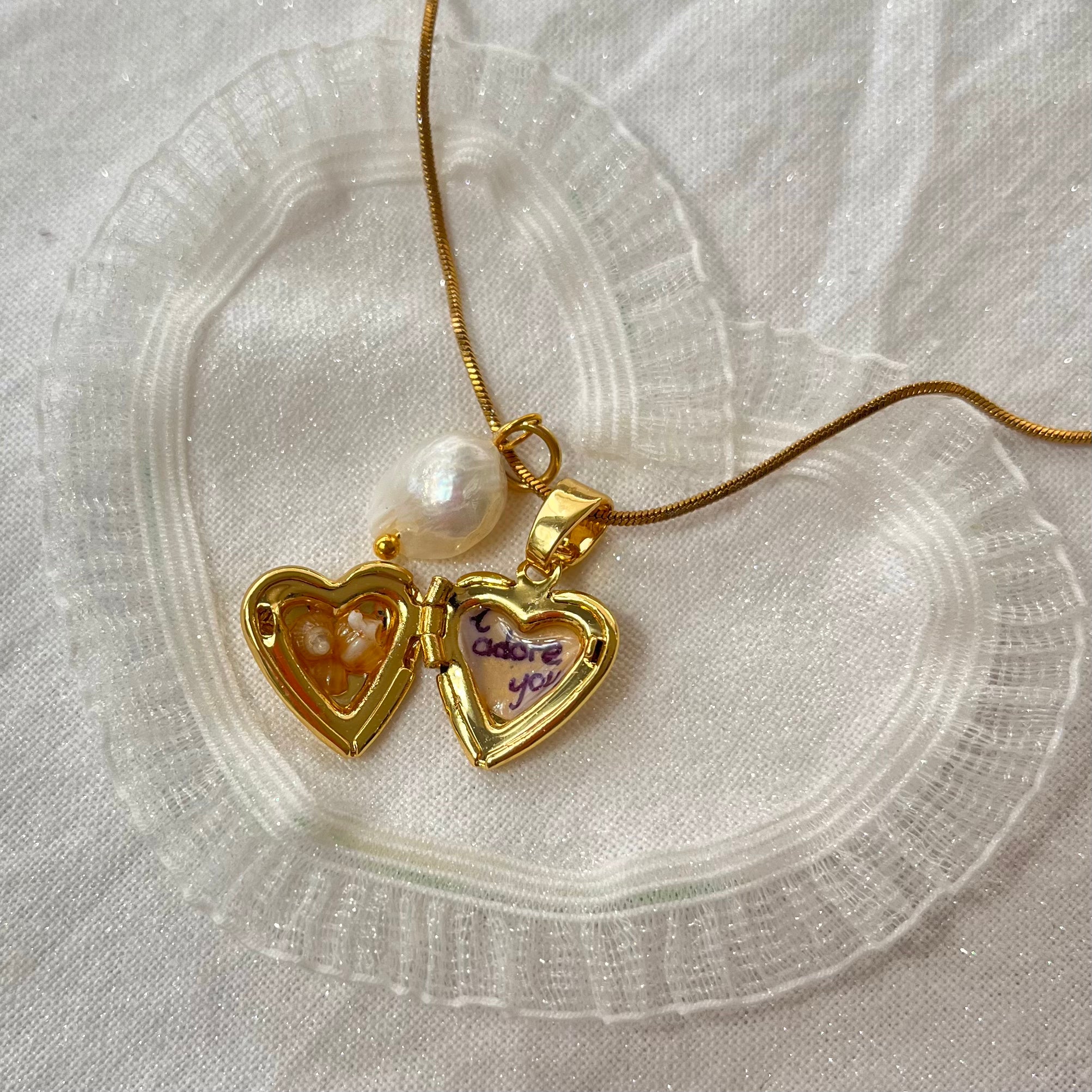 Pearl & handwritten note / Ready to Ship