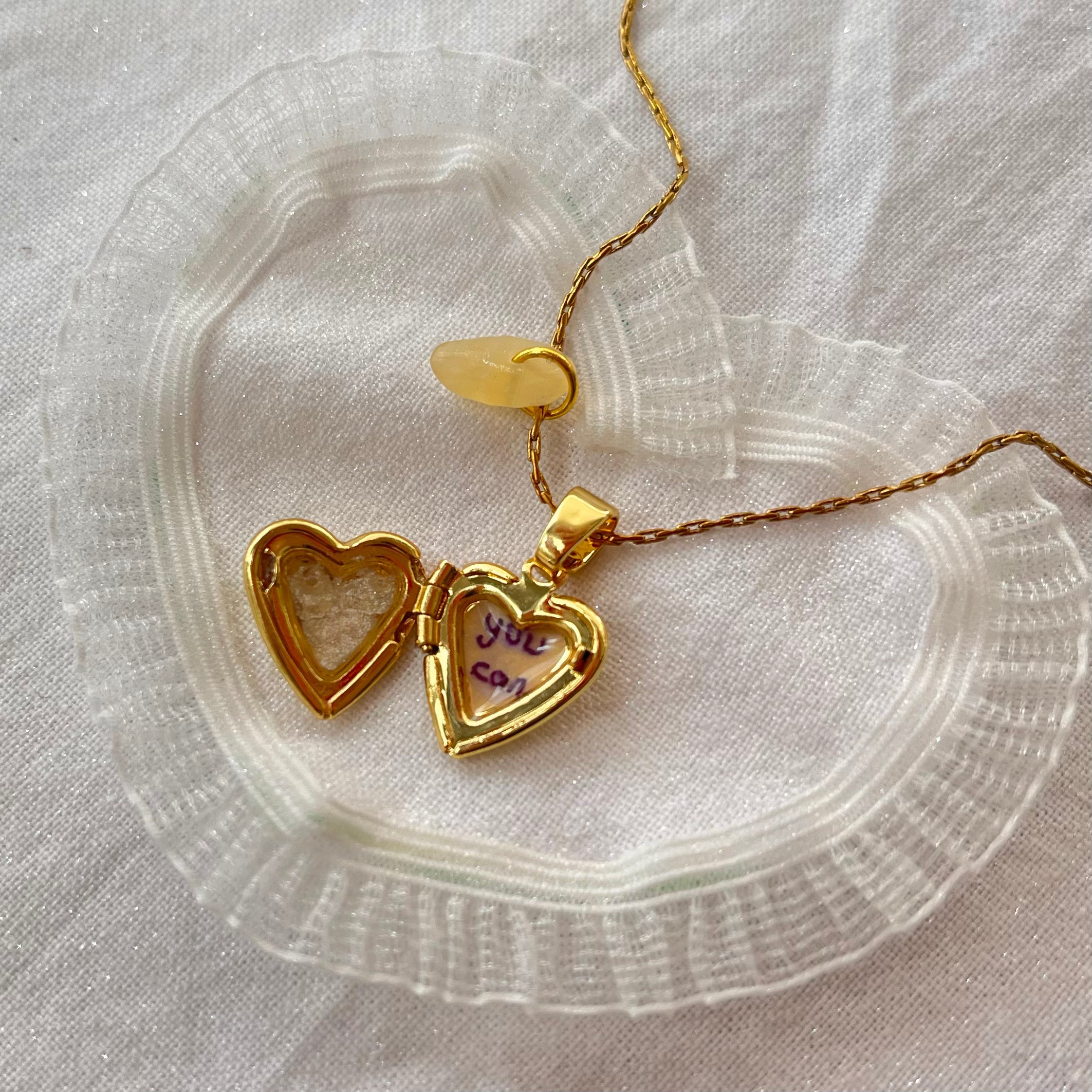 Citrine quartz & handwritten note / Ready to Ship