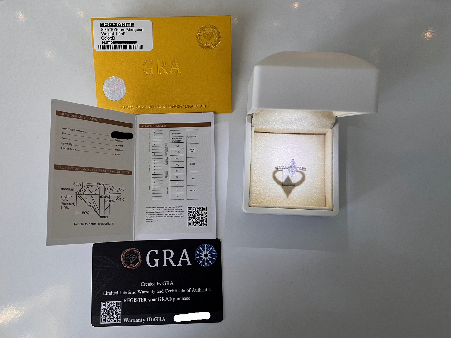 Moissanite Rings - GRA Certified - Pass Test Diamond Pen