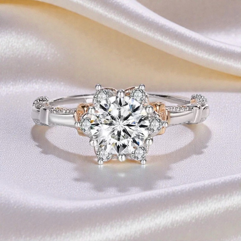 Moissanite Ring - GRA Certified - Pass Test Diamond Pen