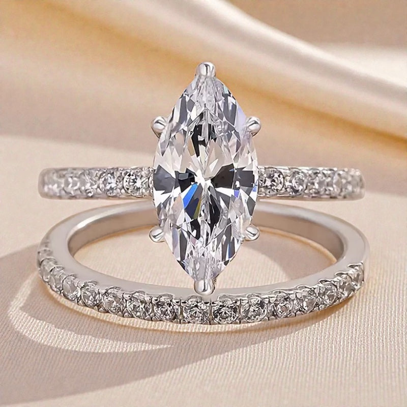 Moissanite Ring - GRA Certified - Pass Test Diamond Pen