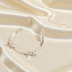 Snake Chain Bow Bracelet 925 Sterling Silver