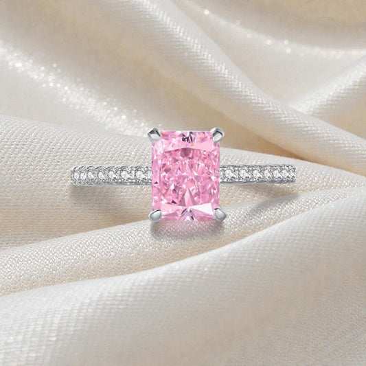 Lab Created Sapphire Ring Pink