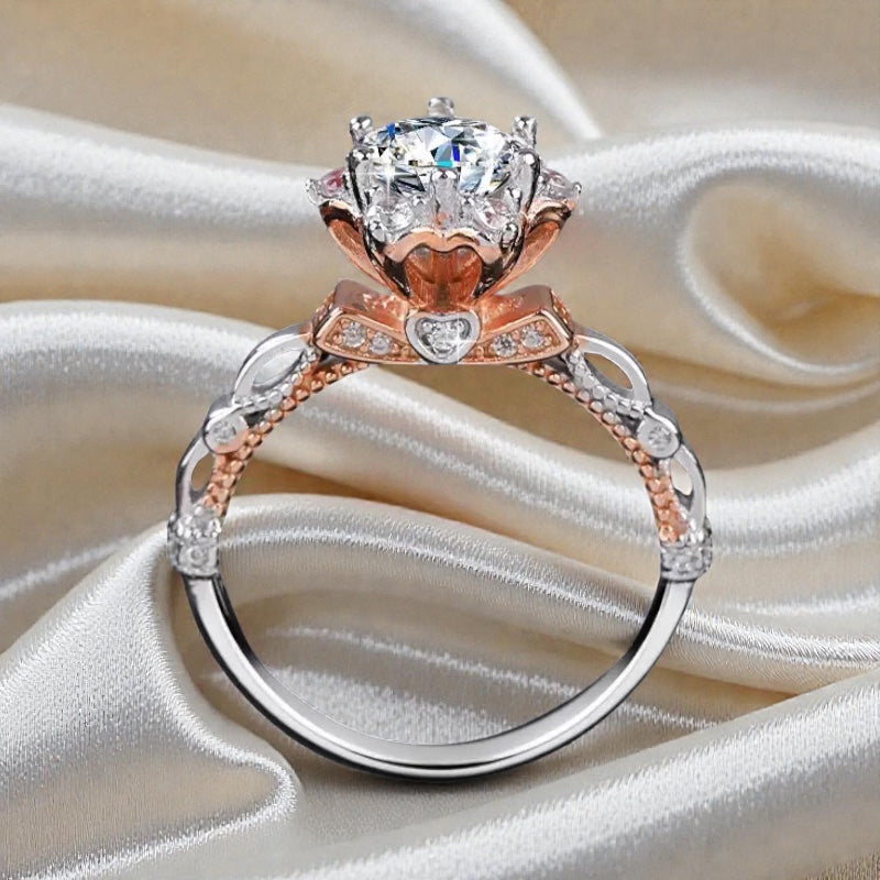 Moissanite Ring - GRA Certified - Pass Test Diamond Pen