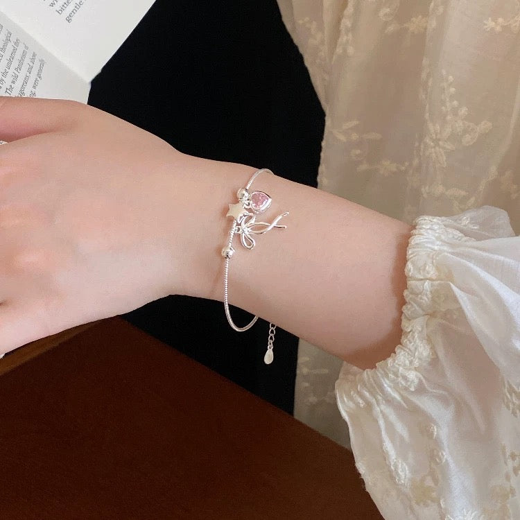 925 Silver deLight Bow Chain Bracelet