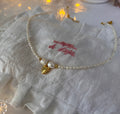 HANDMADE Pearl Locked Heart Necklace