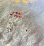 925 Sterling Silver Coquette Bow Necklace
