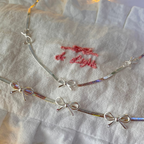 Snake Chain Bow Necklace 925 Sterling Silver