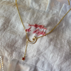 14K Gold Filled 925 Silver Moon Necklace