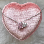 Lab Created Sapphire Pink Necklace