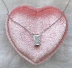 Lab Created Sapphire Clear Necklace