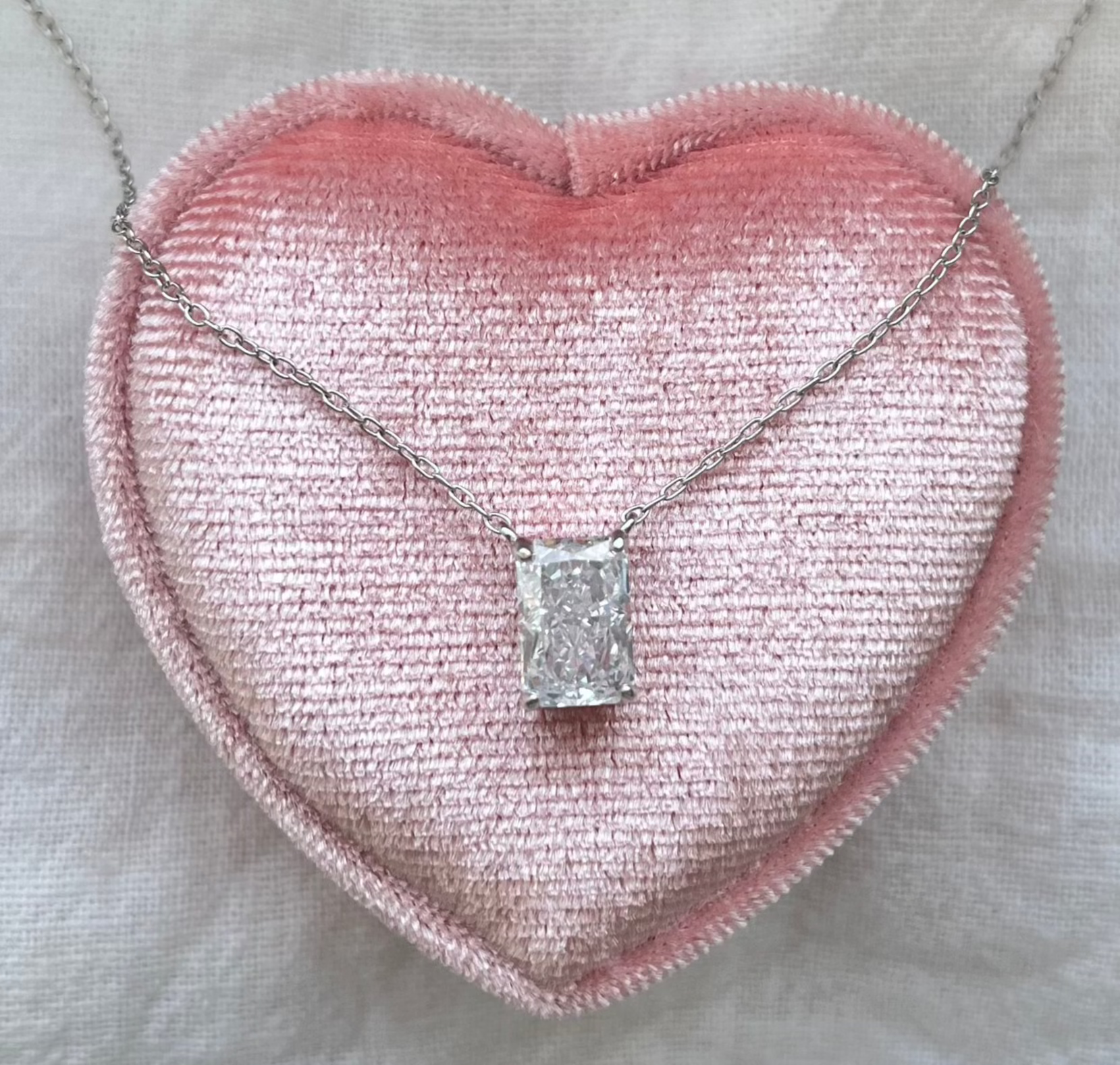 Lab Created Sapphire Clear Necklace