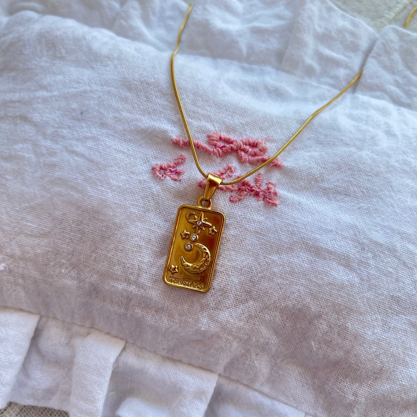 Stainless Steel Stars Tarot Necklace