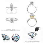 Moissanite Ring - GRA Certified - Pass Test Diamond Pen